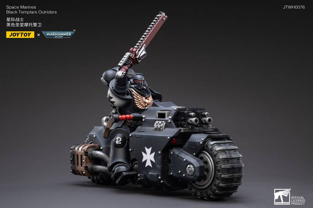 Warhammer 40k Vehicle 1/18 Black Templars Outrider Bike 22 cm - MangaShop.ro