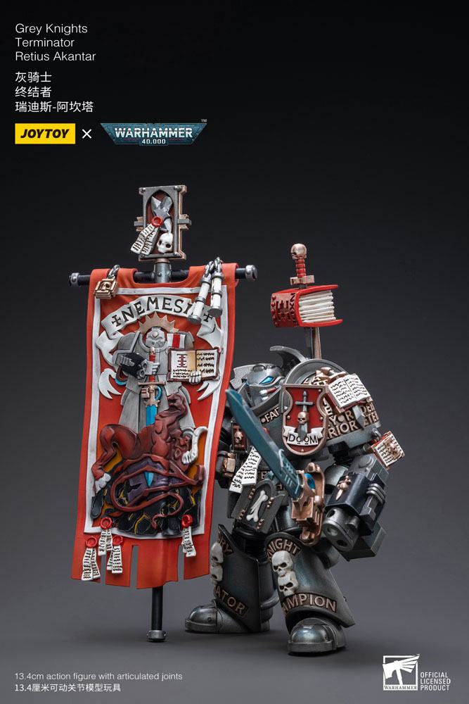 Warhammer 40k Action Figure 1/18 Grey Knights Terminator Retius Akantar 13 cm - MangaShop.ro