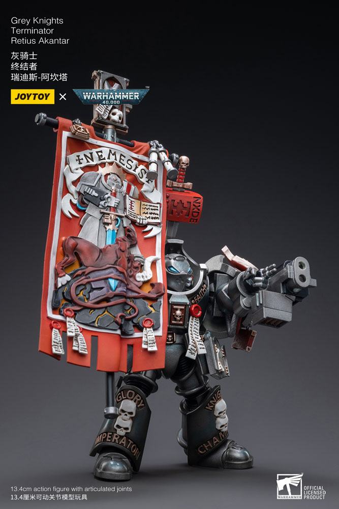 Warhammer 40k Action Figure 1/18 Grey Knights Terminator Retius Akantar 13 cm - MangaShop.ro