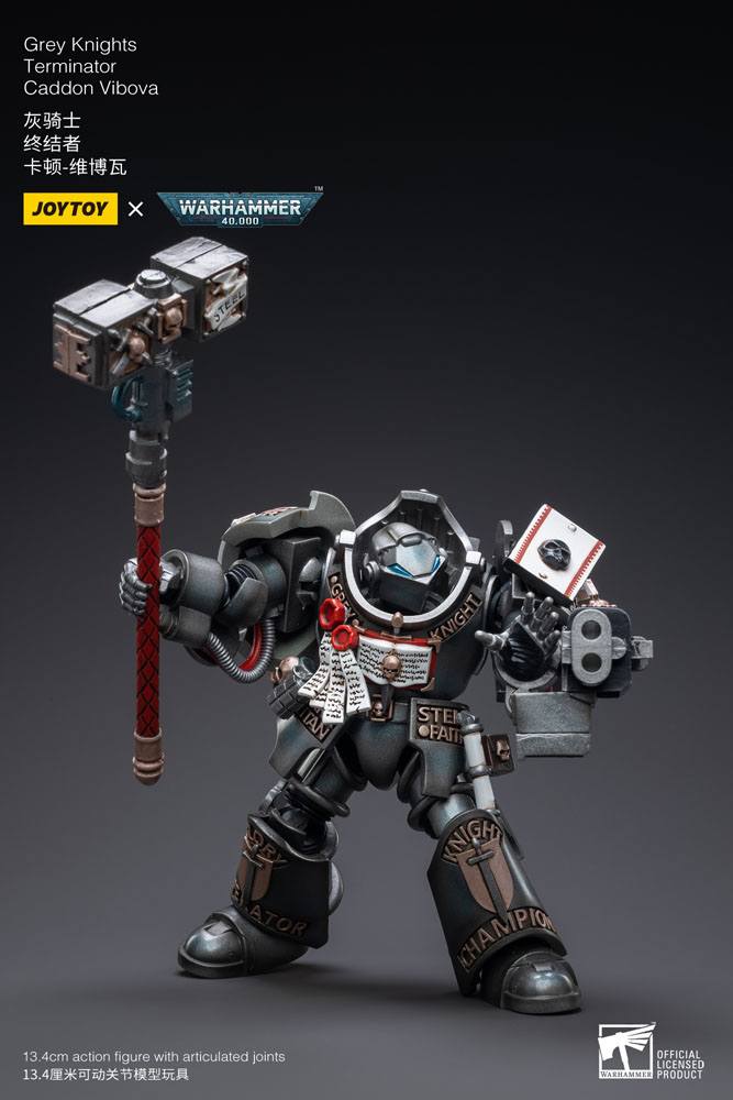 Warhammer 40k Action Figure 1/18 Grey Knights Terminator Caddon Vibova 13 cm - MangaShop.ro