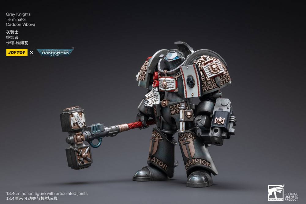 Warhammer 40k Action Figure 1/18 Grey Knights Terminator Caddon Vibova 13 cm - MangaShop.ro