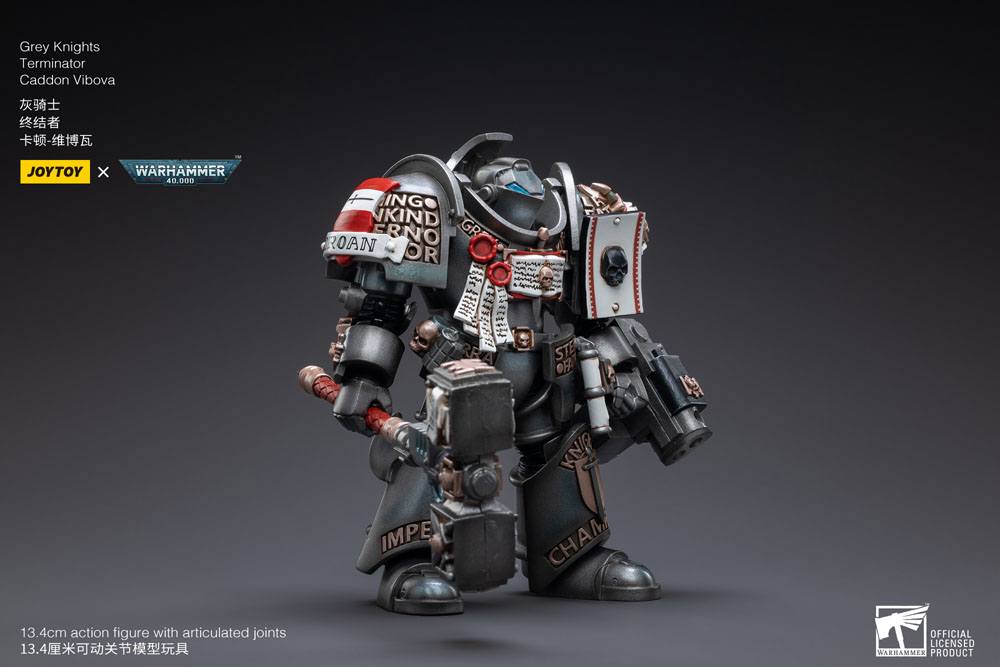 Warhammer 40k Action Figure 1/18 Grey Knights Terminator Caddon Vibova 13 cm - MangaShop.ro