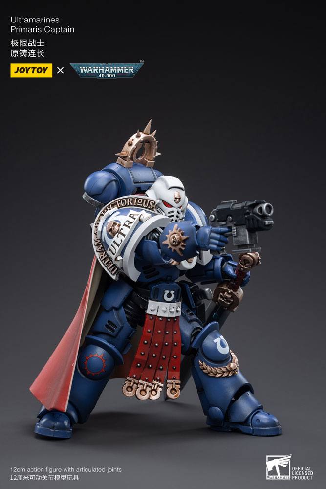 Warhammer 40k Action Figure 1/18 Ultramarines Primaris Captain 12 cm - MangaShop.ro