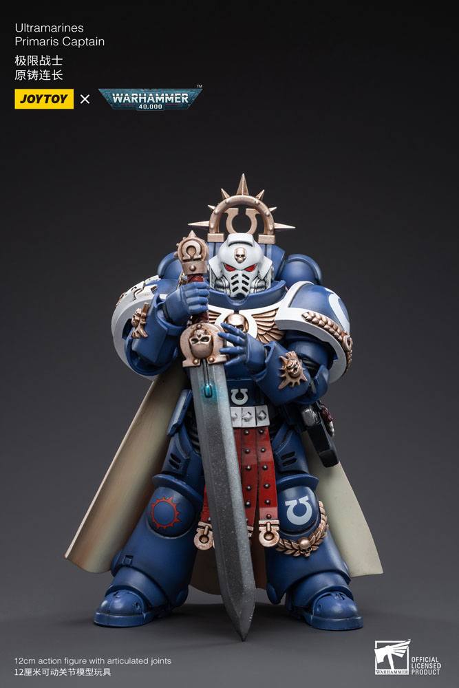Warhammer 40k Action Figure 1/18 Ultramarines Primaris Captain 12 cm - MangaShop.ro