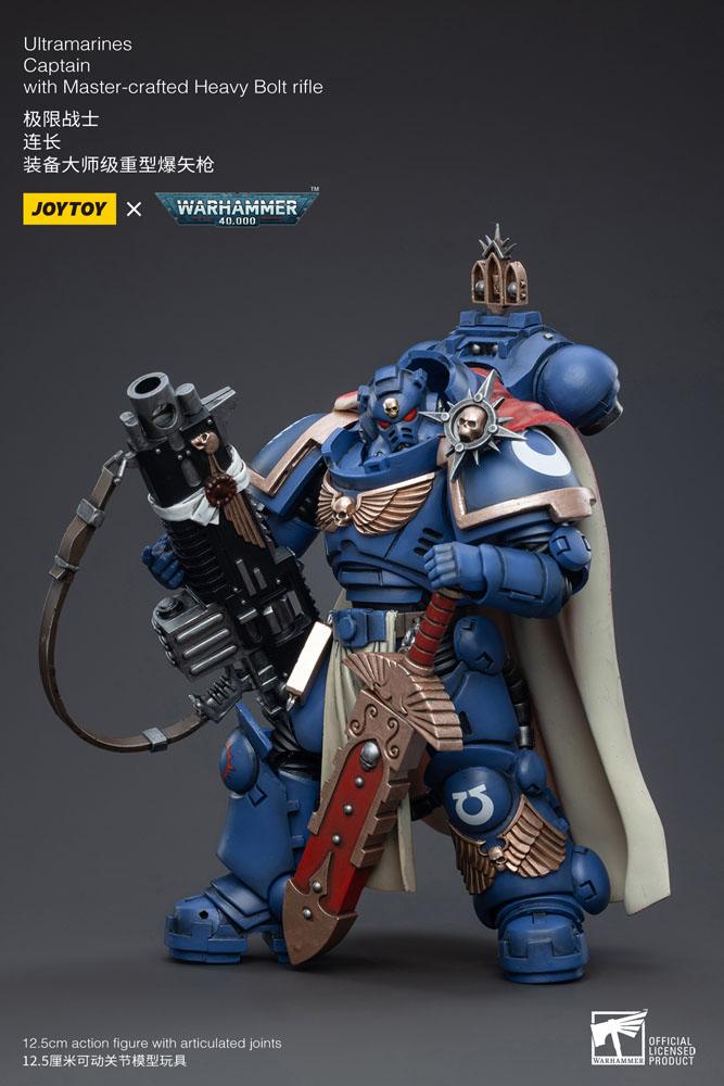 Warhammer 40k Action Figure 1/18 Ultramarines Captain with Master-Crafted Heavy Bolt Rifle 12 cm - MangaShop.ro