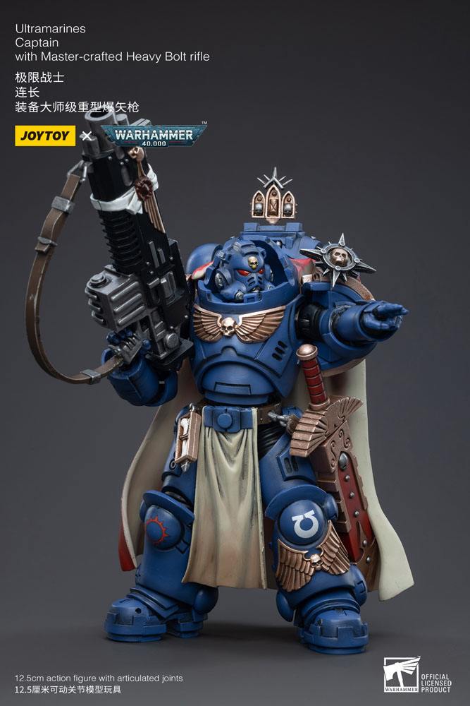 Warhammer 40k Action Figure 1/18 Ultramarines Captain with Master-Crafted Heavy Bolt Rifle 12 cm - MangaShop.ro