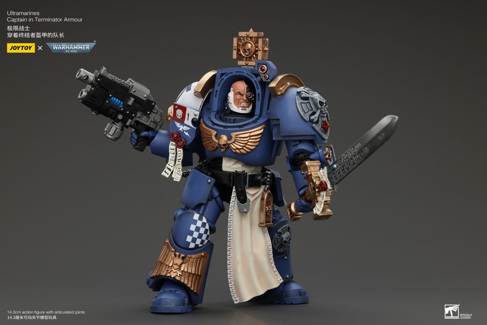 Warhammer 40k Action Figure 1/18 Ultramarines Captain In Terminator Armour 14 cm - MangaShop.ro
