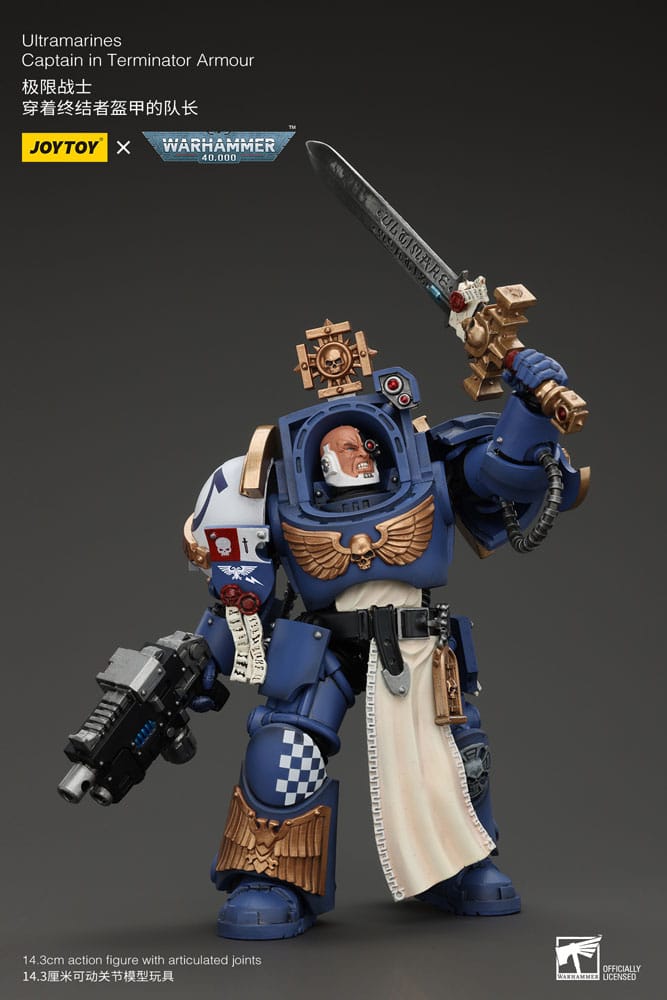 Warhammer 40k Action Figure 1/18 Ultramarines Captain In Terminator Armour 14 cm - MangaShop.ro