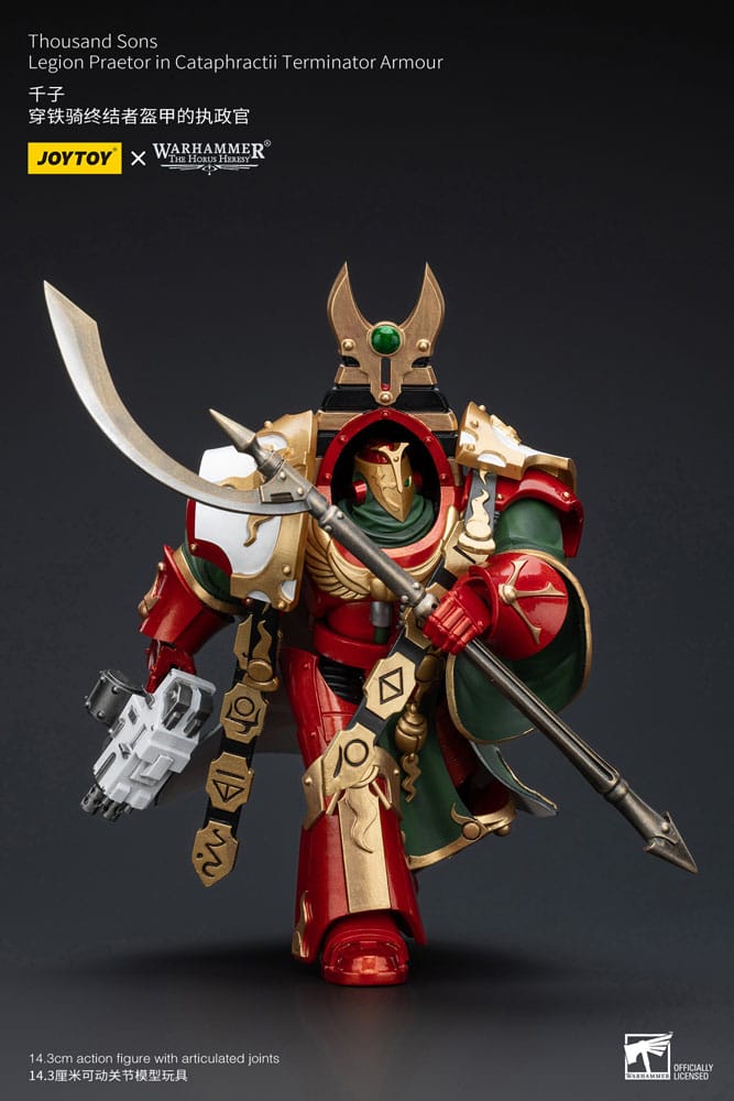 Warhammer The Horus Heresy Action Figure 1/18 Thousand sons Legion Praetor in Cataphractii Terminator Armour 12 cm - MangaShop.ro