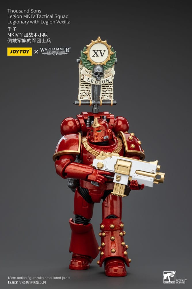 Warhammer The Horus Heresy Action Figure 1/18 Thousand Sons Legion MK IV Tactical Squad Legionary with Legion Vexilla 12 cm - MangaShop.ro