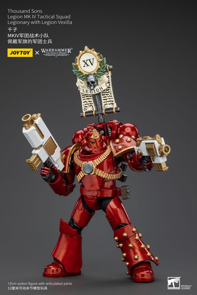 Warhammer The Horus Heresy Action Figure 1/18 Thousand Sons Legion MK IV Tactical Squad Legionary with Legion Vexilla 12 cm - MangaShop.ro