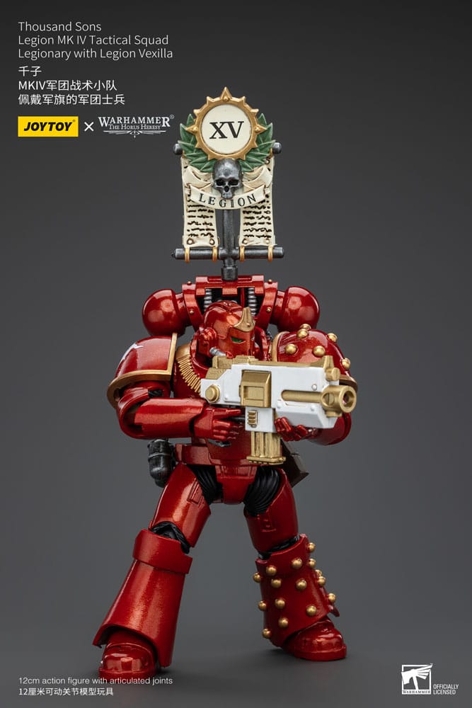 Warhammer The Horus Heresy Action Figure 1/18 Thousand Sons Legion MK IV Tactical Squad Legionary with Legion Vexilla 12 cm - MangaShop.ro