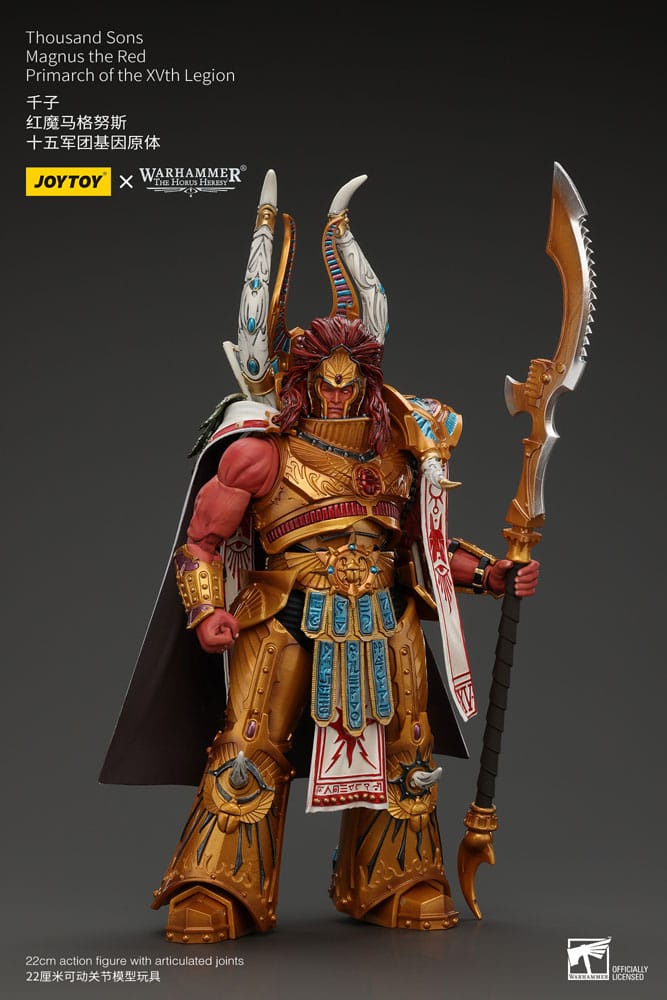 Warhammer The Horus Heresy Action Figure 1/18 Thousand sons Magnus the Red Primarch of the XVth Legion 12 cm - MangaShop.ro