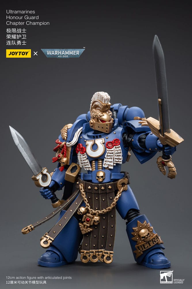 Warhammer 40k Action Figure 1/18 Ultramarines Honour Guard Chapter Champion 12 cm - MangaShop.ro