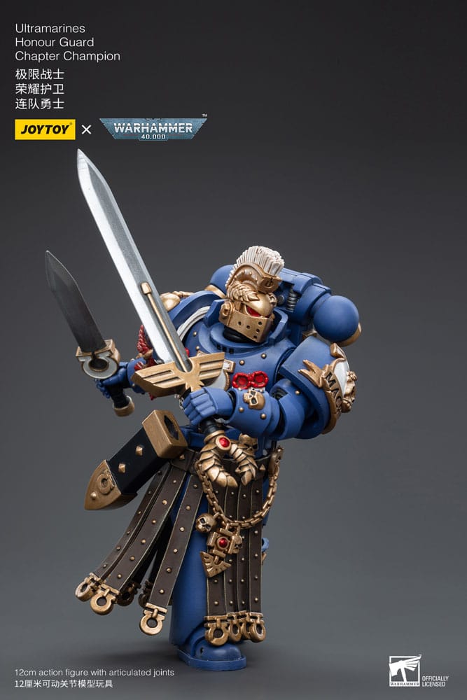 Warhammer 40k Action Figure 1/18 Ultramarines Honour Guard Chapter Champion 12 cm - MangaShop.ro