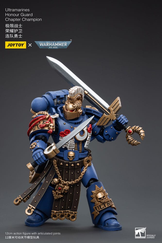 Warhammer 40k Action Figure 1/18 Ultramarines Honour Guard Chapter Champion 12 cm - MangaShop.ro