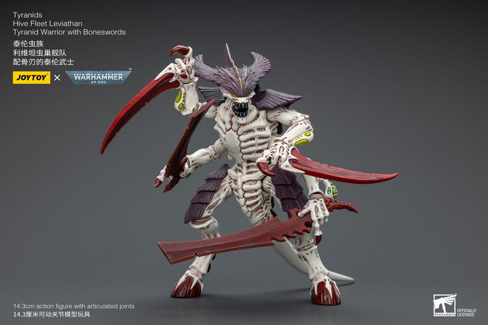 Warhammer 40k Action Figure 1/18 Tyranids Hive Fleet Leviathan Tyranid Warrior with Boneswords 12 cm - MangaShop.ro