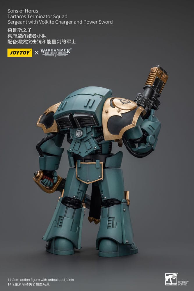 Warhammer The Horus Heresy Action Figure 1/18 Tartaros Terminator Squad Sergeant With Volkite Charger And Power Sword 12 cm - MangaShop.ro