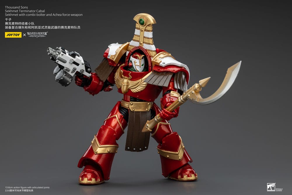 Warhammer The Horus Heresy Action Figure 1/18 Thousand Sons Sekhmet Terminator Cabal Sekhmet with Combi-Bolter and Achea Force Weapon 14 cm - MangaShop.ro