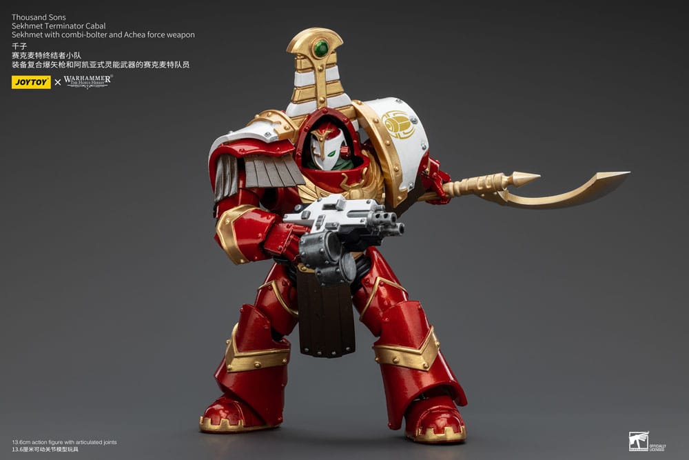 Warhammer The Horus Heresy Action Figure 1/18 Thousand Sons Sekhmet Terminator Cabal Sekhmet with Combi-Bolter and Achea Force Weapon 14 cm - MangaShop.ro