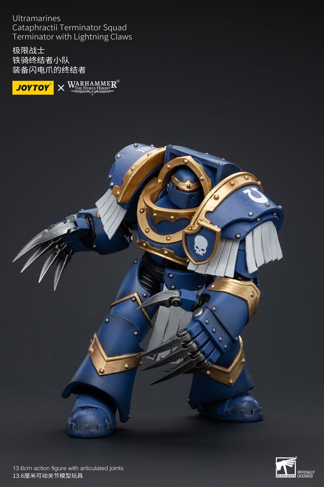 Warhammer The Horus Heresy Action Figure 1/18 Ultramarines Cataphractii Terminator Squad Terminator with Lightning Claws 14 cm - MangaShop.ro