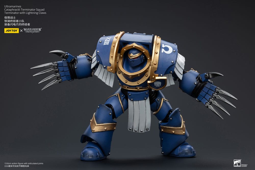 Warhammer The Horus Heresy Action Figure 1/18 Ultramarines Cataphractii Terminator Squad Terminator with Lightning Claws 14 cm - MangaShop.ro