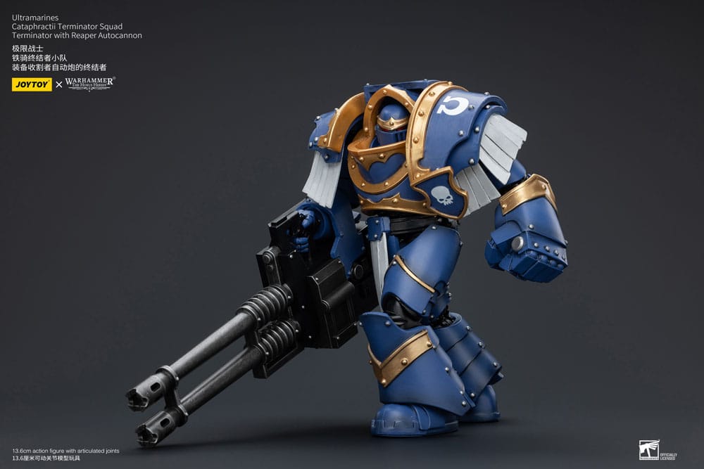 Warhammer The Horus Heresy Action Figure 1/18 Uitramarines Cataphractii Terminator Squad Terminator with Reaper Autocannon 14 cm - MangaShop.ro