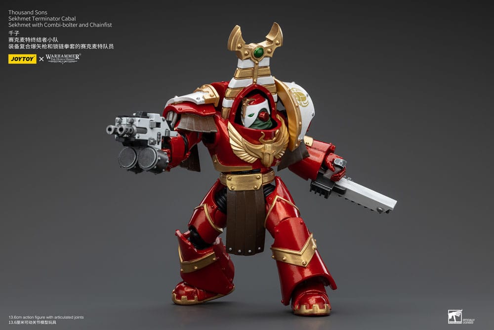 Warhammer The Horus Heresy Action Figure 1/18 Thousand Sons Sekhmet Terminator Cabal Sekhmet with Combi-Bolter and Chainfist 14 cm - MangaShop.ro