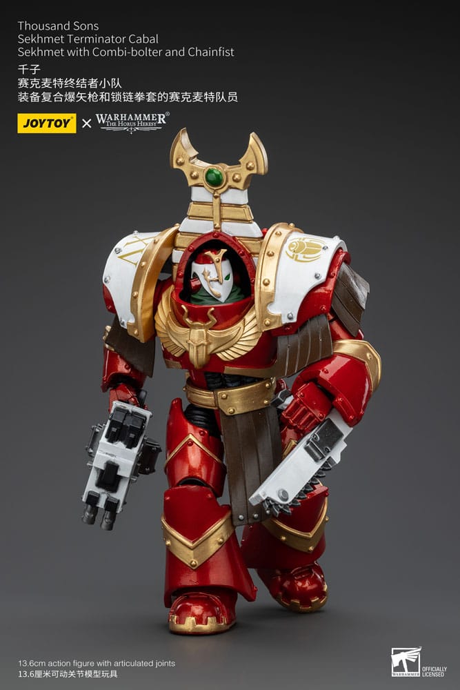 Warhammer The Horus Heresy Action Figure 1/18 Thousand Sons Sekhmet Terminator Cabal Sekhmet with Combi-Bolter and Chainfist 14 cm - MangaShop.ro