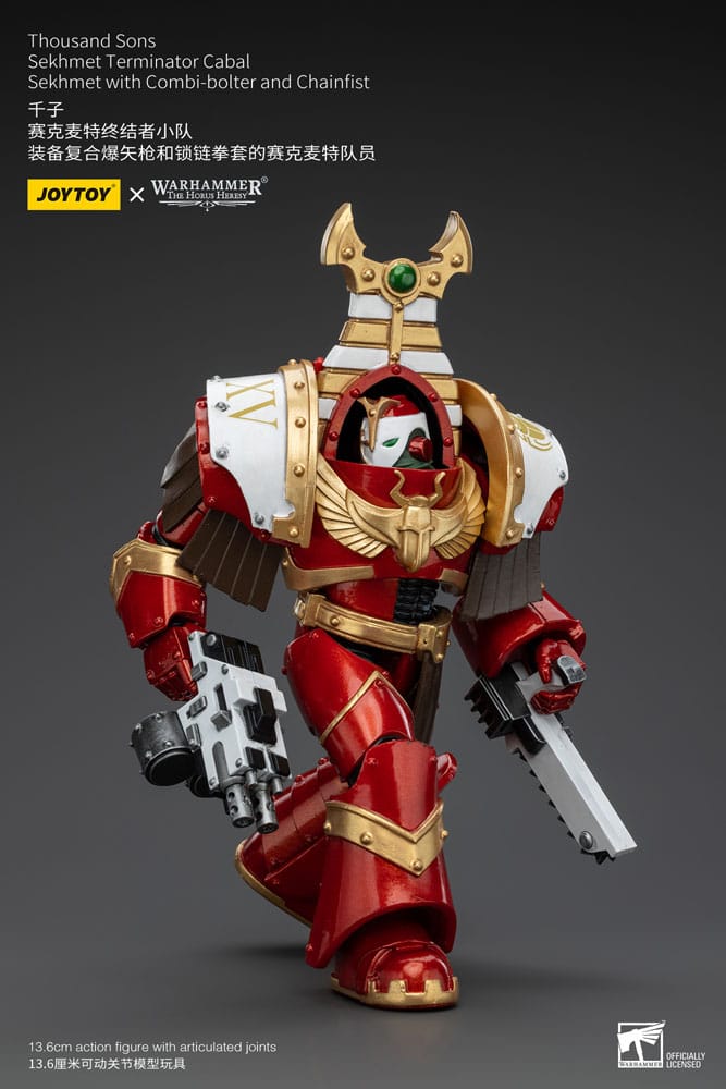 Warhammer The Horus Heresy Action Figure 1/18 Thousand Sons Sekhmet Terminator Cabal Sekhmet with Combi-Bolter and Chainfist 14 cm - MangaShop.ro