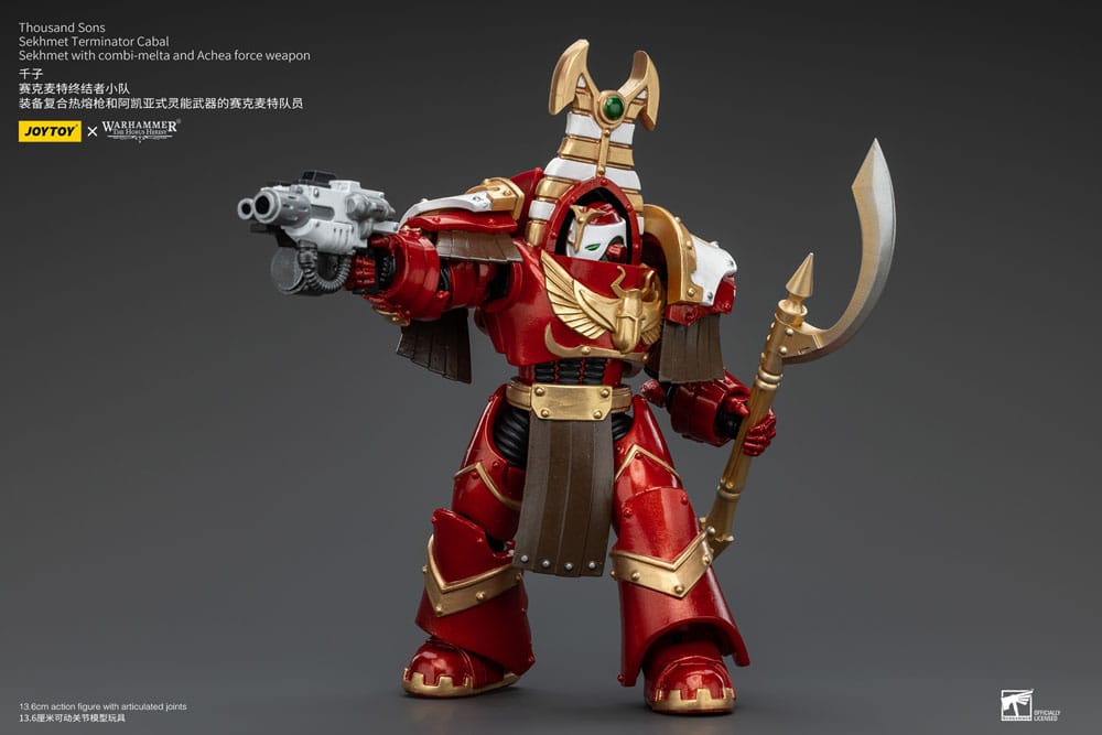 Warhammer The Horus Heresy Action Figure 1/18 Thousand Sons Sekhmet Terminator Cabal Sekhmet with Combi-Melta and Achea Force Weapon 14 cm - MangaShop.ro