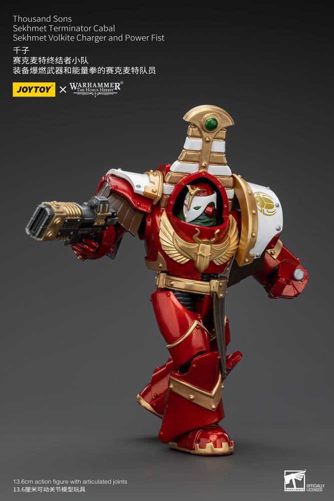 Warhammer The Horus Heresy Action Figure 1/18 Thousand Sons Sekhmet Terminator Cabal Sekhmet Volkite Charger and Power Fist 14 cm - MangaShop.ro