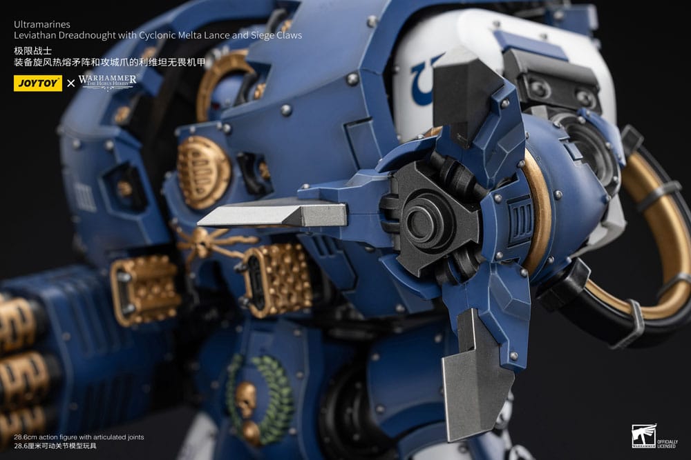 Warhammer The Horus Heresy Action Figure 1/18 Ultramarines Leviathan Dreadnought with Cyclonic Melta Lance And Siege Claws 29 cm - MangaShop.ro