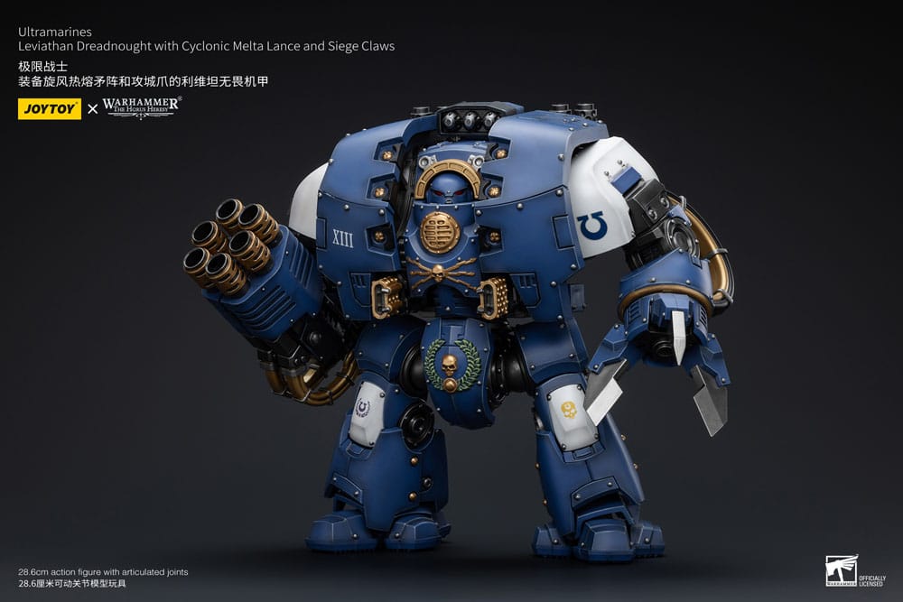 Warhammer The Horus Heresy Action Figure 1/18 Ultramarines Leviathan Dreadnought with Cyclonic Melta Lance And Siege Claws 29 cm - MangaShop.ro