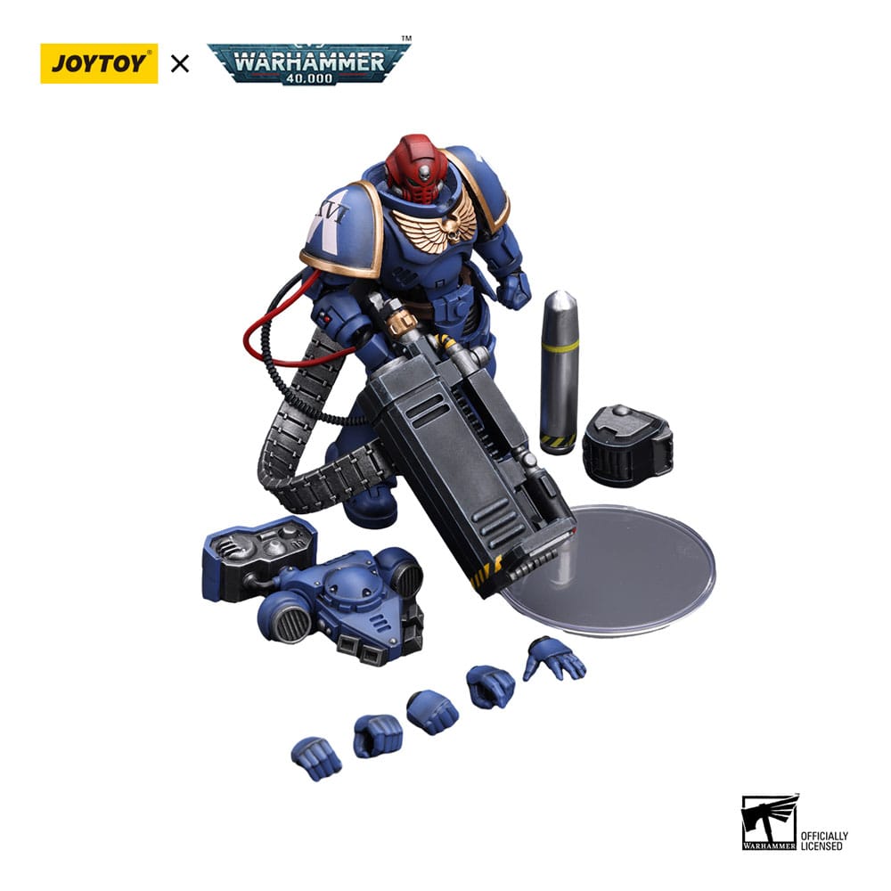 Warhammer 40k Action Figure 1/18 Ultramarines Desolation Sergeant with Vengor Launcher 12 cm - MangaShop.ro