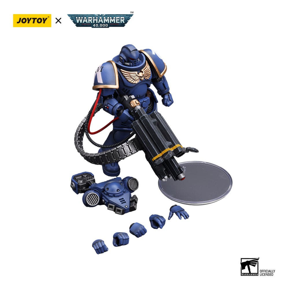 Warhammer 40k Action Figure 1/18 Ultramarines Desolation Marine with Castellan Launcher (Superfrag) 12 cm - MangaShop.ro