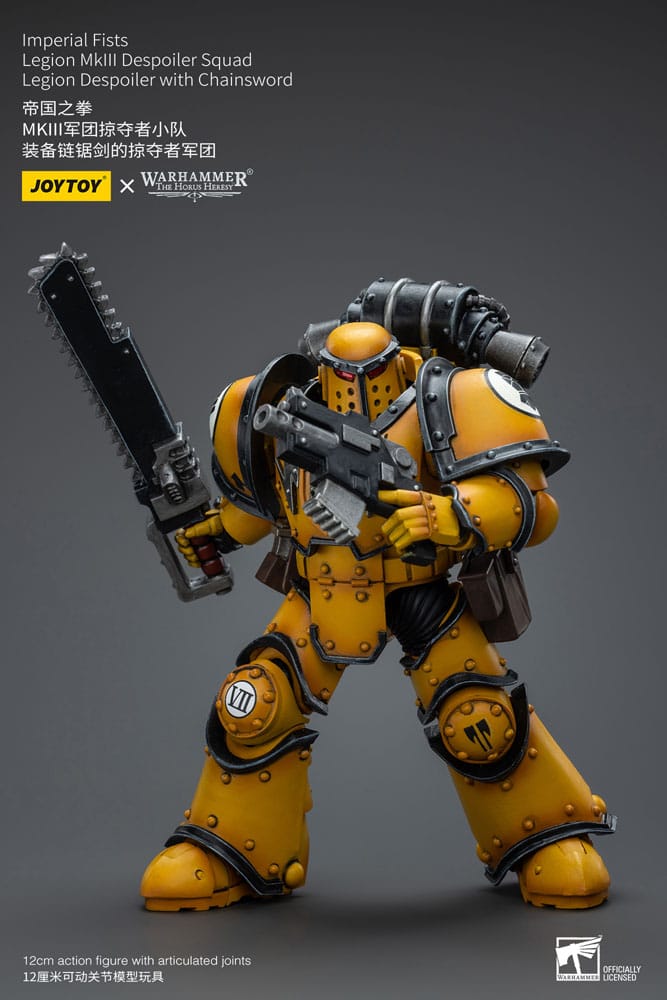 Warhammer The Horus Heresy Action Figure 1/18 Imperial Fists Legion MkIII Despoiler Squad Legion Despoiler with Chainsword 12 cm - MangaShop.ro
