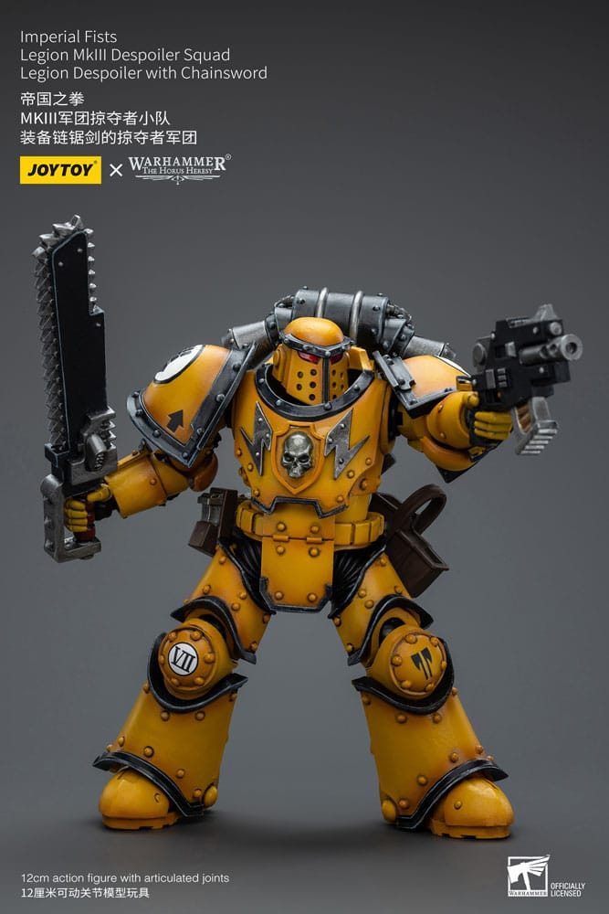 Warhammer The Horus Heresy Action Figure 1/18 Imperial Fists Legion MkIII Despoiler Squad Legion Despoiler with Chainsword 12 cm - MangaShop.ro