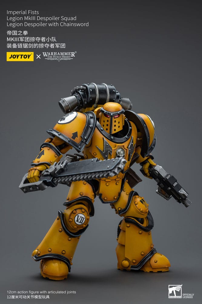 Warhammer The Horus Heresy Action Figure 1/18 Imperial Fists Legion MkIII Despoiler Squad Legion Despoiler with Chainsword 12 cm - MangaShop.ro