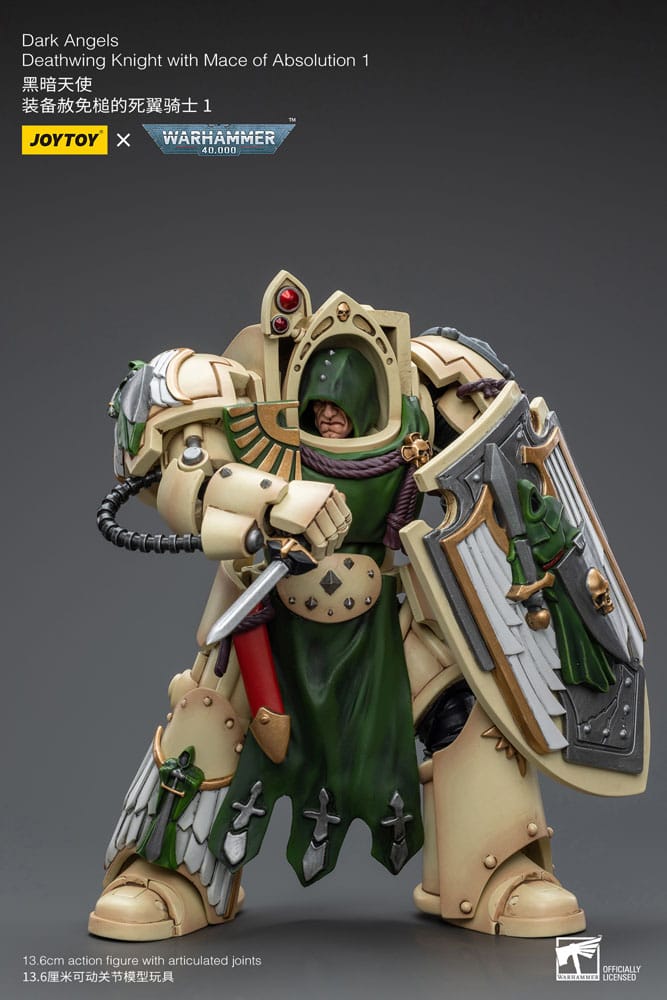 Warhammer 40k Action Figure 1/18 Dark Angels Deathwing Knight with Mace of Absolution 1 12 cm - MangaShop.ro