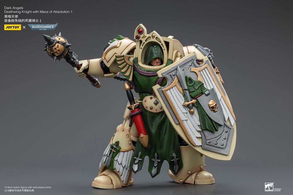 Warhammer 40k Action Figure 1/18 Dark Angels Deathwing Knight with Mace of Absolution 1 12 cm - MangaShop.ro