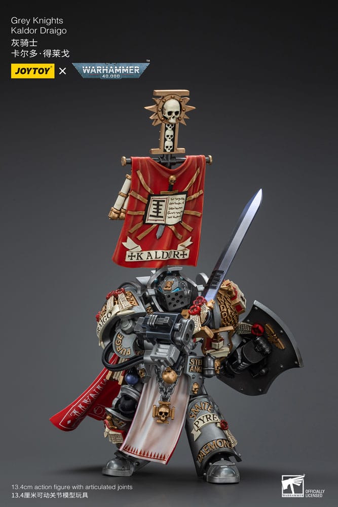 Warhammer 40k Action Figure 1/18 Grey Knights Kaldor Draigo 12 cm - MangaShop.ro