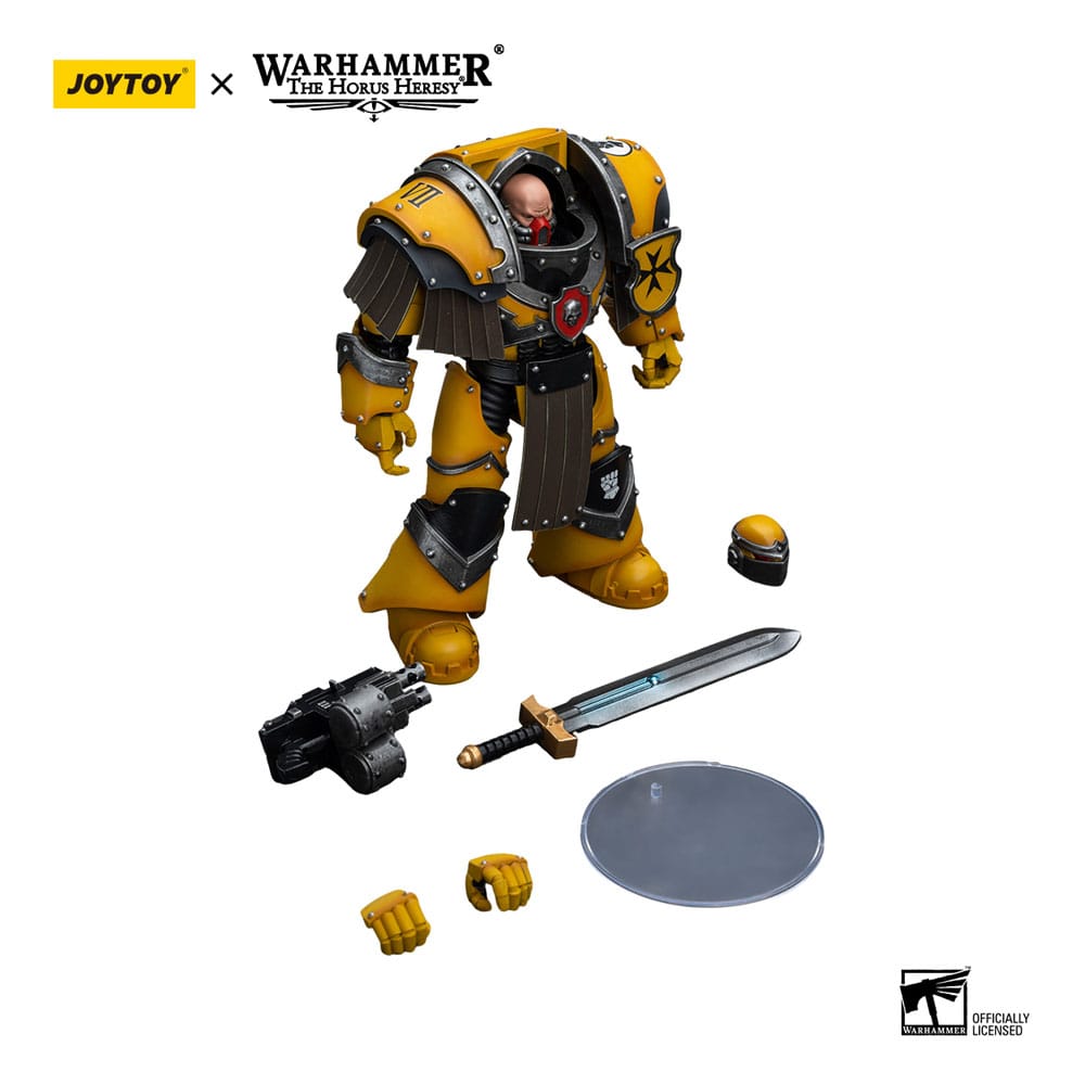 Warhammer The Horus Heresy Action Figure 1/18 Imperial Fists Legion Cataphractii Terminator Squad Legion Cataphractii Sergeant with Power Sword 12 cm - MangaShop.ro