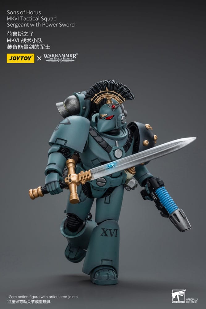 Warhammer The Horus Heresy Action Figure 1/18 Sons of Horus MKVI Tactical Squad Sergeant with Power Sword 12 cm - MangaShop.ro