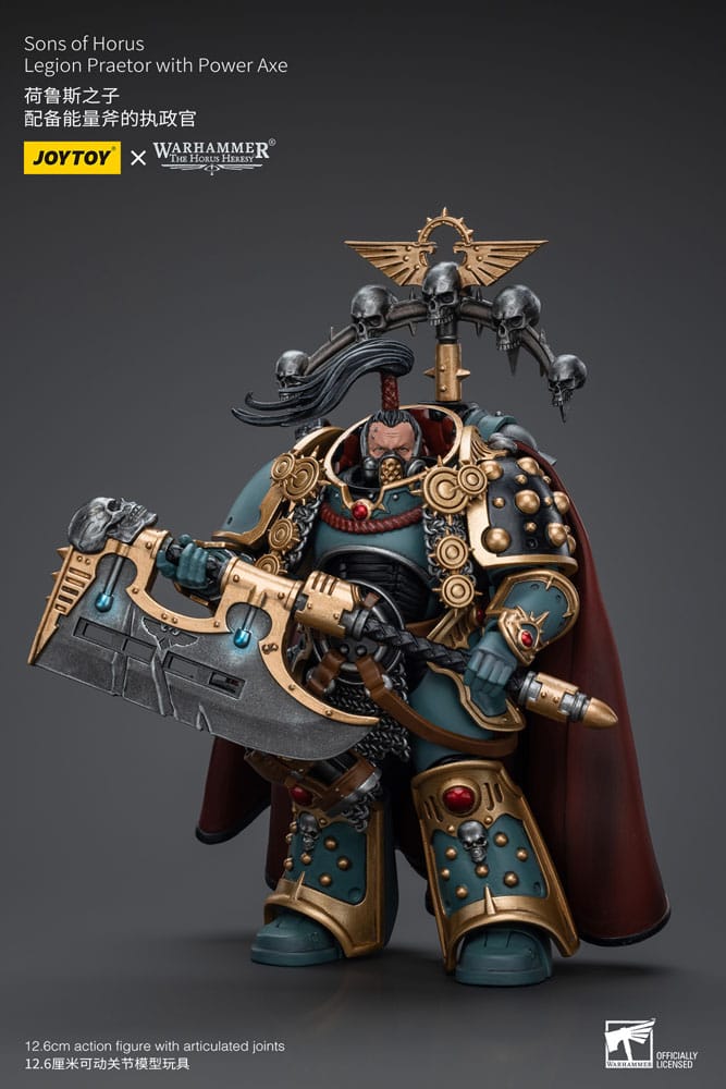 Warhammer The Horus Heresy Action Figure 1/18 Sons of Horus Legion Praetor with Power Axe 12 cm - MangaShop.ro