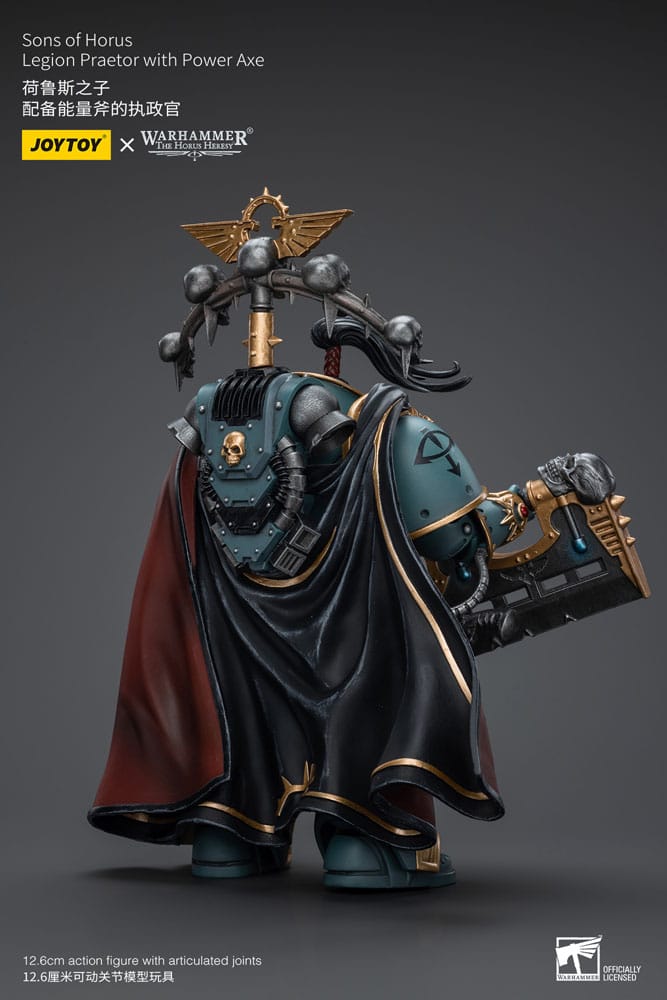 Warhammer The Horus Heresy Action Figure 1/18 Sons of Horus Legion Praetor with Power Axe 12 cm - MangaShop.ro