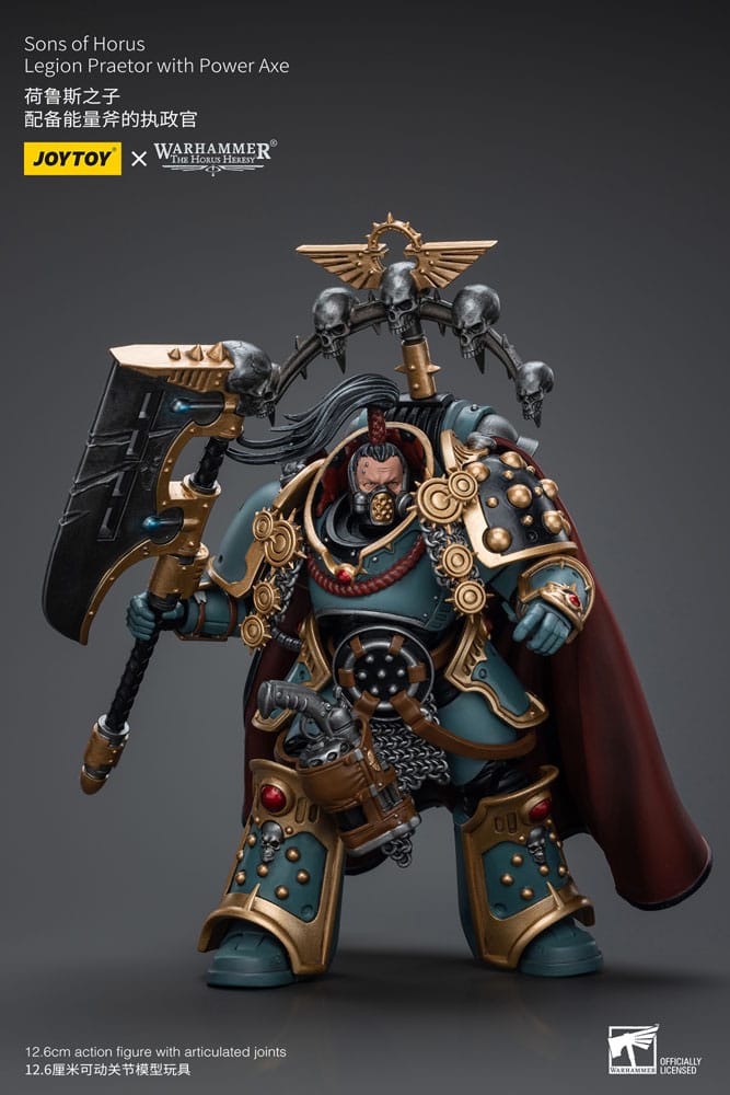 Warhammer The Horus Heresy Action Figure 1/18 Sons of Horus Legion Praetor with Power Axe 12 cm - MangaShop.ro