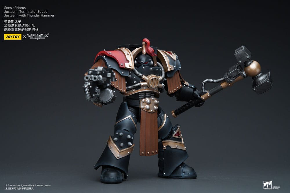 Warhammer The Horus Heresy Action Figure 1/18 Sons of Horus Justaerin Terminator Squad Justaerin with Thunder Hammer 12 cm - MangaShop.ro