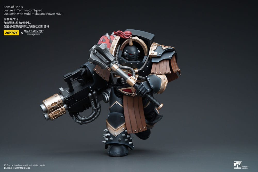 Warhammer The Horus Heresy Action Figure 1/18 Sons of Horus Justaerin Terminator Squad Justaerin with Multi-melta and Power MauL 12 cm - MangaShop.ro