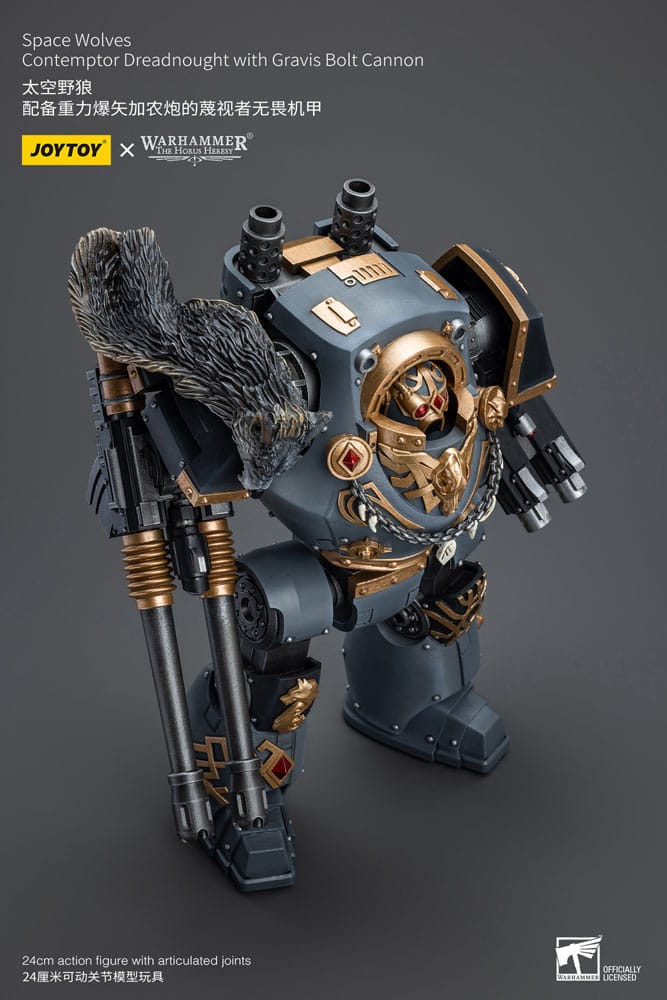 Warhammer The Horus Heresy Action Figure 1/18 Space Wolves Contemptor Dreadnought with Gravis Bolt Cannon 12 cm - MangaShop.ro